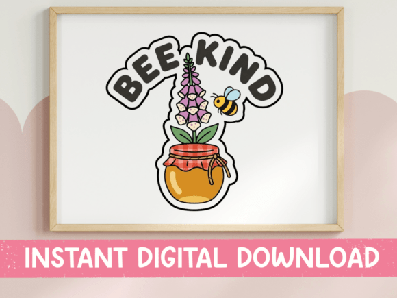 Bee Kind Honey Jar Graphics for T-Shirt Designs