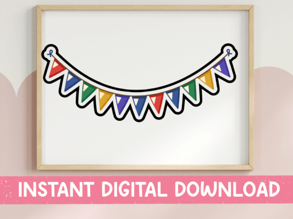 Colorful Party Banner Bunting Graphics for T-Shirt Designs