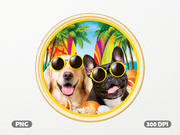 Cool Dogs Beach Vacation PNG: Graphics & T-Shirt Designs