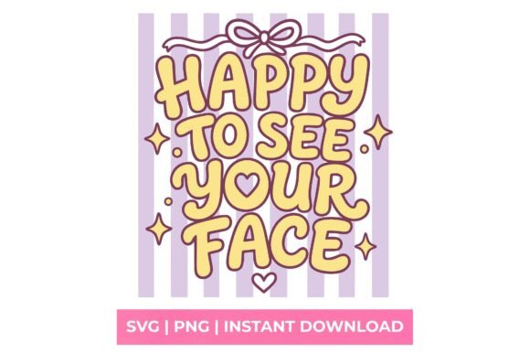 Happy to See Your Face Retro Teacher SVG Graphics