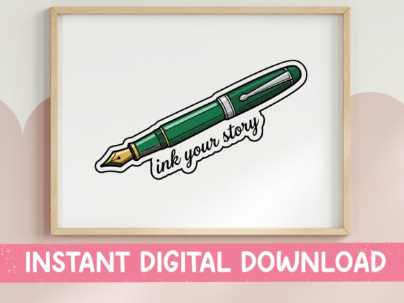 Ink Your Story Green Fountain Pen Graphics