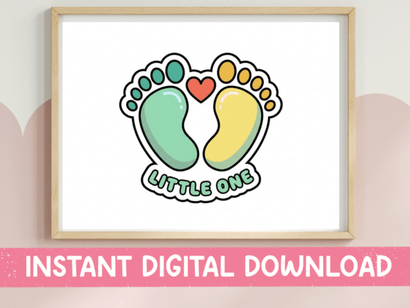 Little One Baby Footprints Graphics & T-Shirt Designs