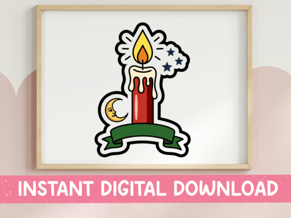 Mystical Candle Graphics for T-Shirt Designs
