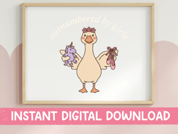 Outnumbered by Girls SVG Goose PNG Graphics Review