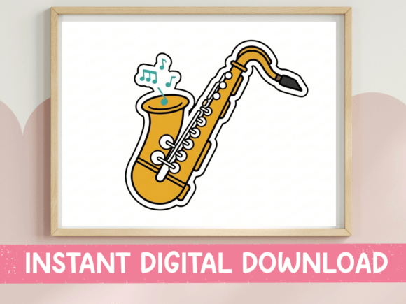 Saxophone Jazz Music Sticker Design Review