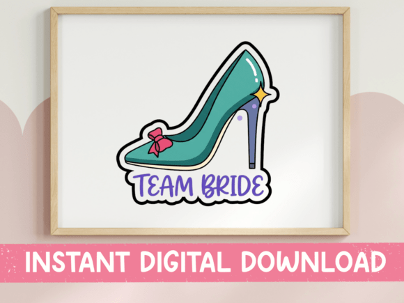 Team Bride Teal Heel Shoe Sticker Graphics Review