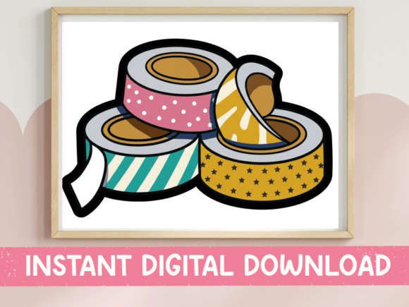 Washi Tape Roll Clipart Design for Graphics