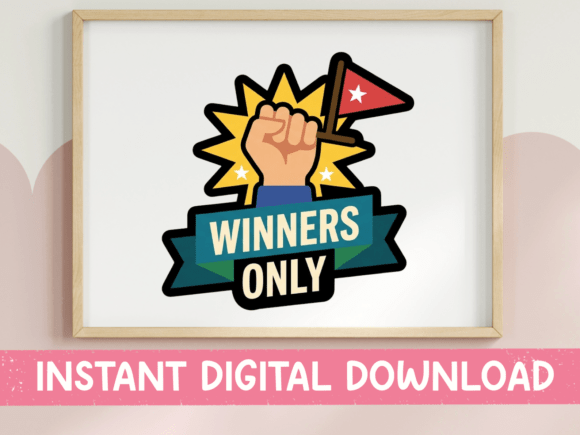 Winners Only Fist Flag Power Sticker Graphics